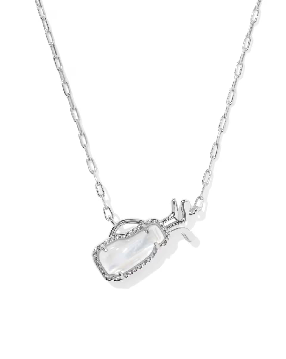 Golf Silver Short Pendant Necklace