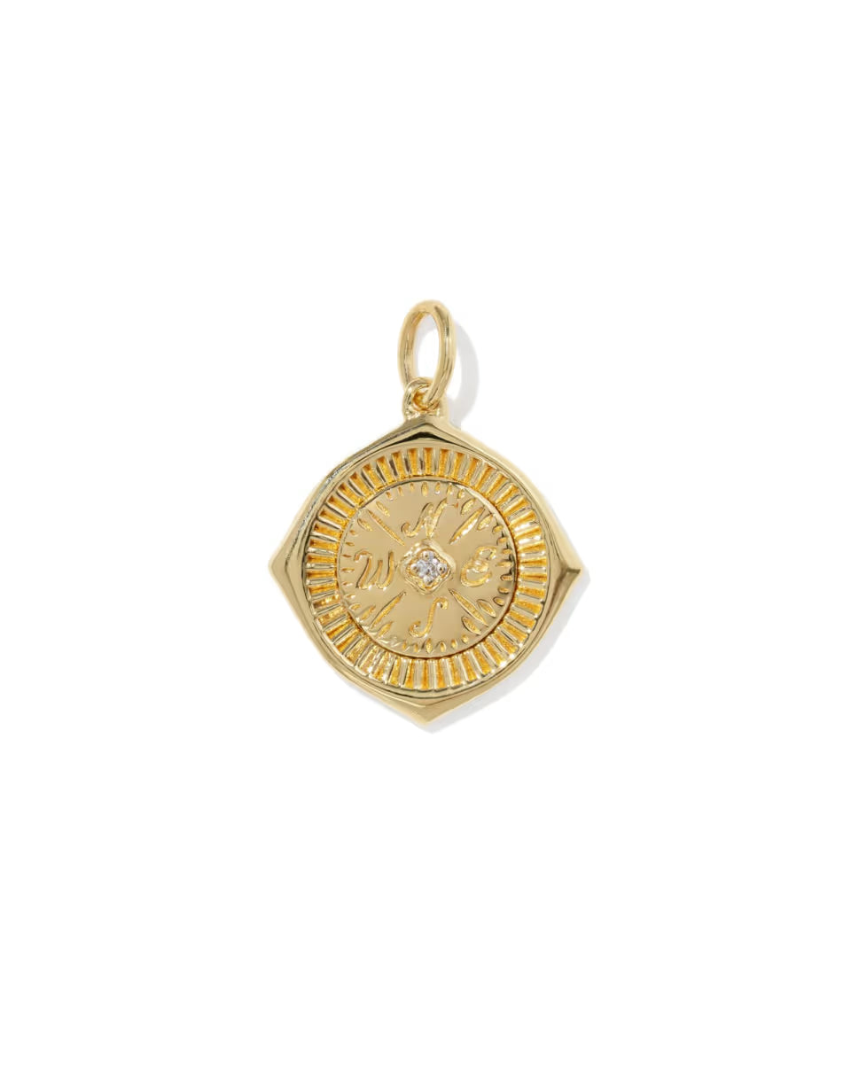 Metal Compass Sterling Silver Charm
