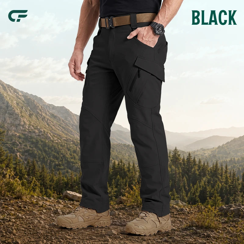 Men's 9-Pocket Straight Fit Tactical Waterproof Pants