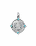 Metal Horseshoe 18k Yellow Gold Vermeil Accent Charm