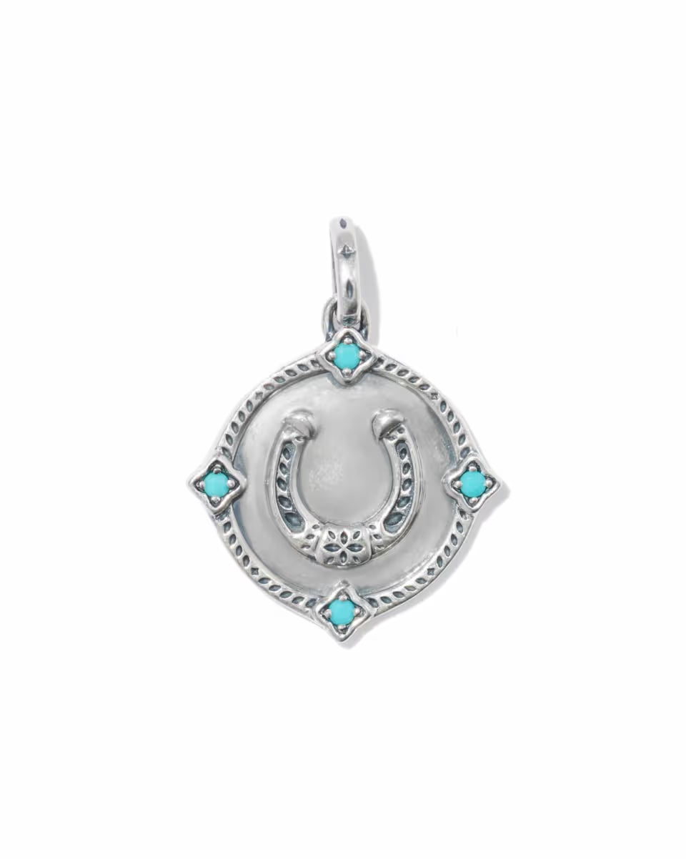 Metal Horseshoe 18k Yellow Gold Vermeil Accent Charm
