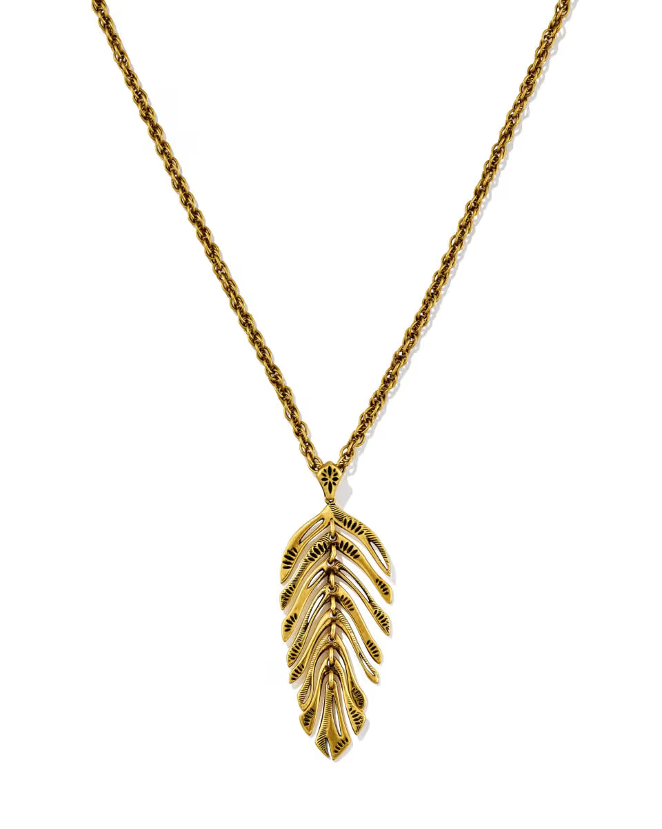 Calliope Vintage Gold Short Pendant Necklace