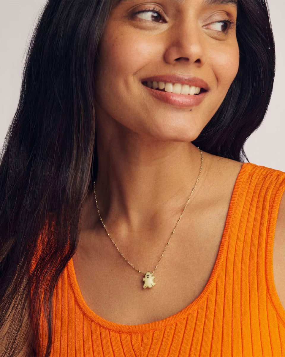 Ghost Gold Short Pendant Necklace