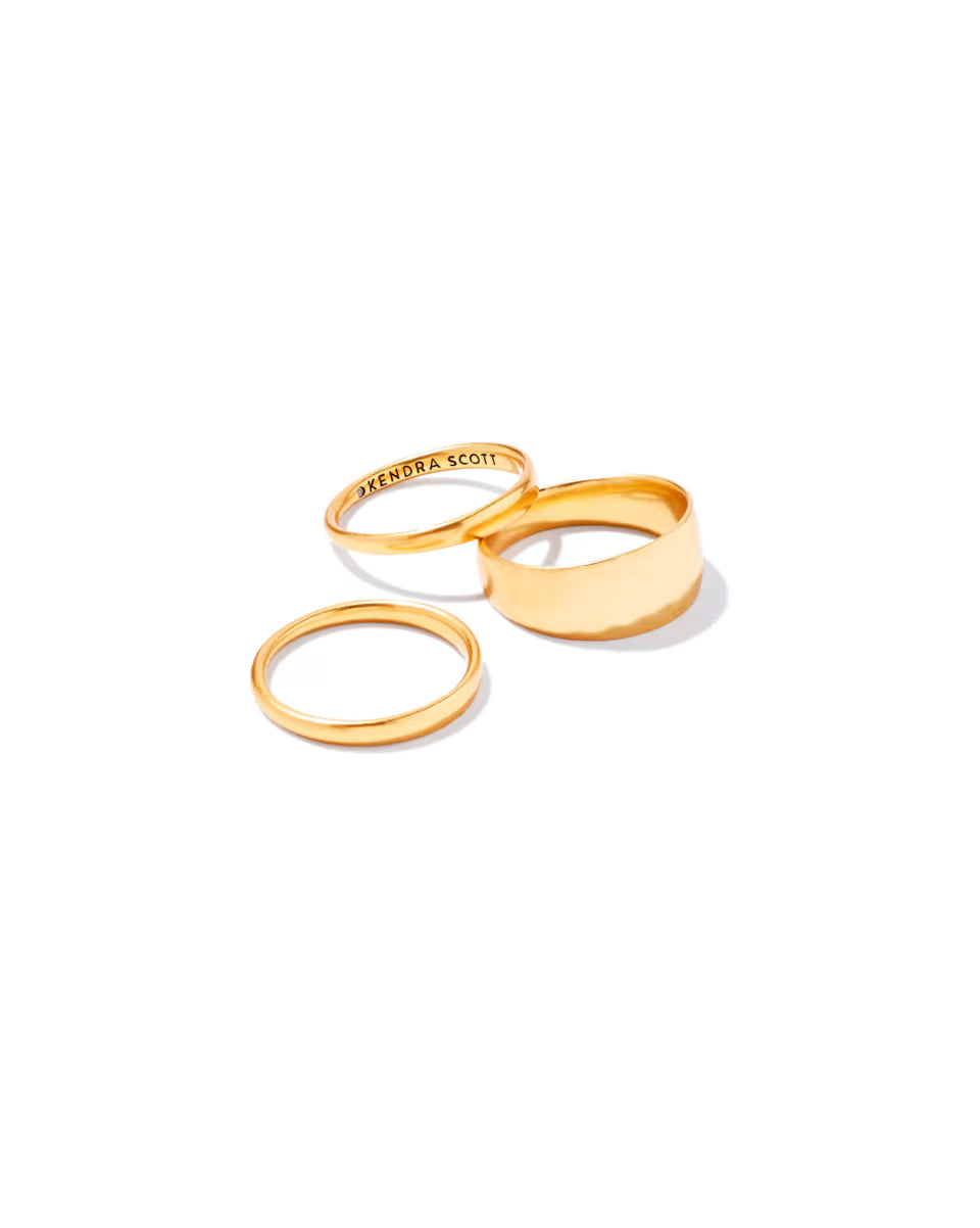 Terra Ring Set of 3 in Vintage Silver