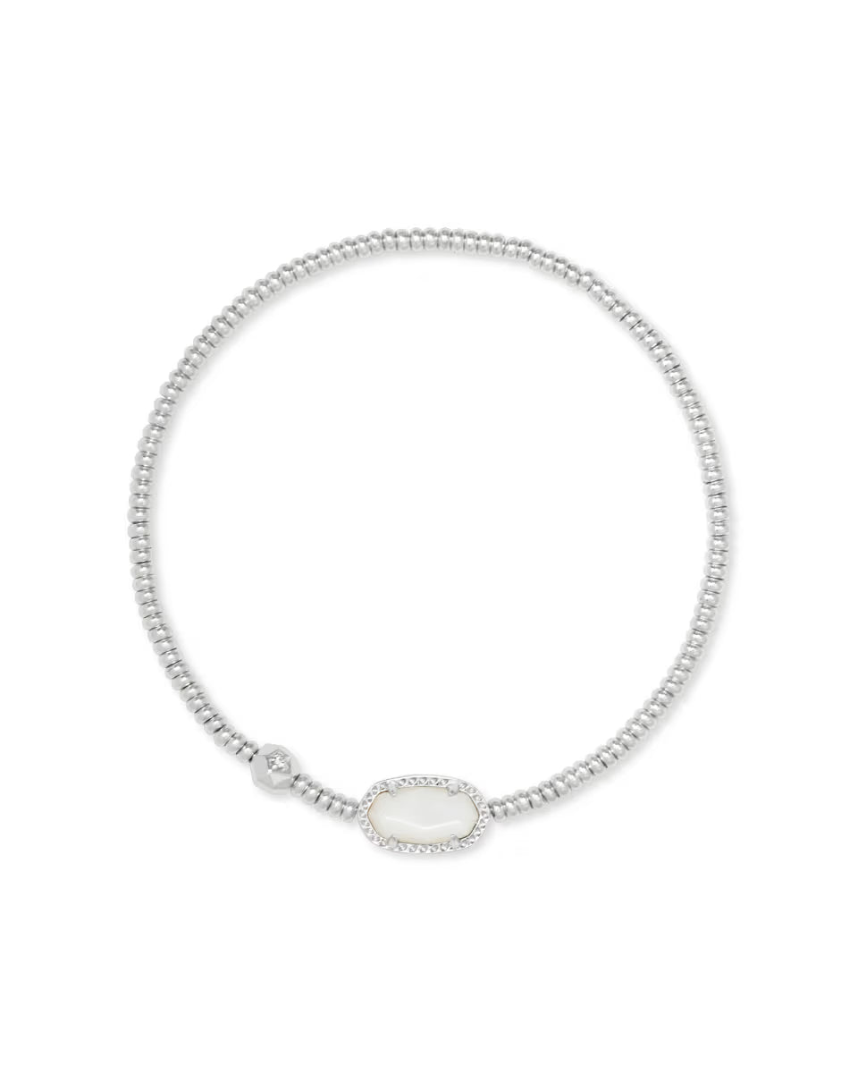 Grayson Gold Stretch Bracelet in Rose Quartz
