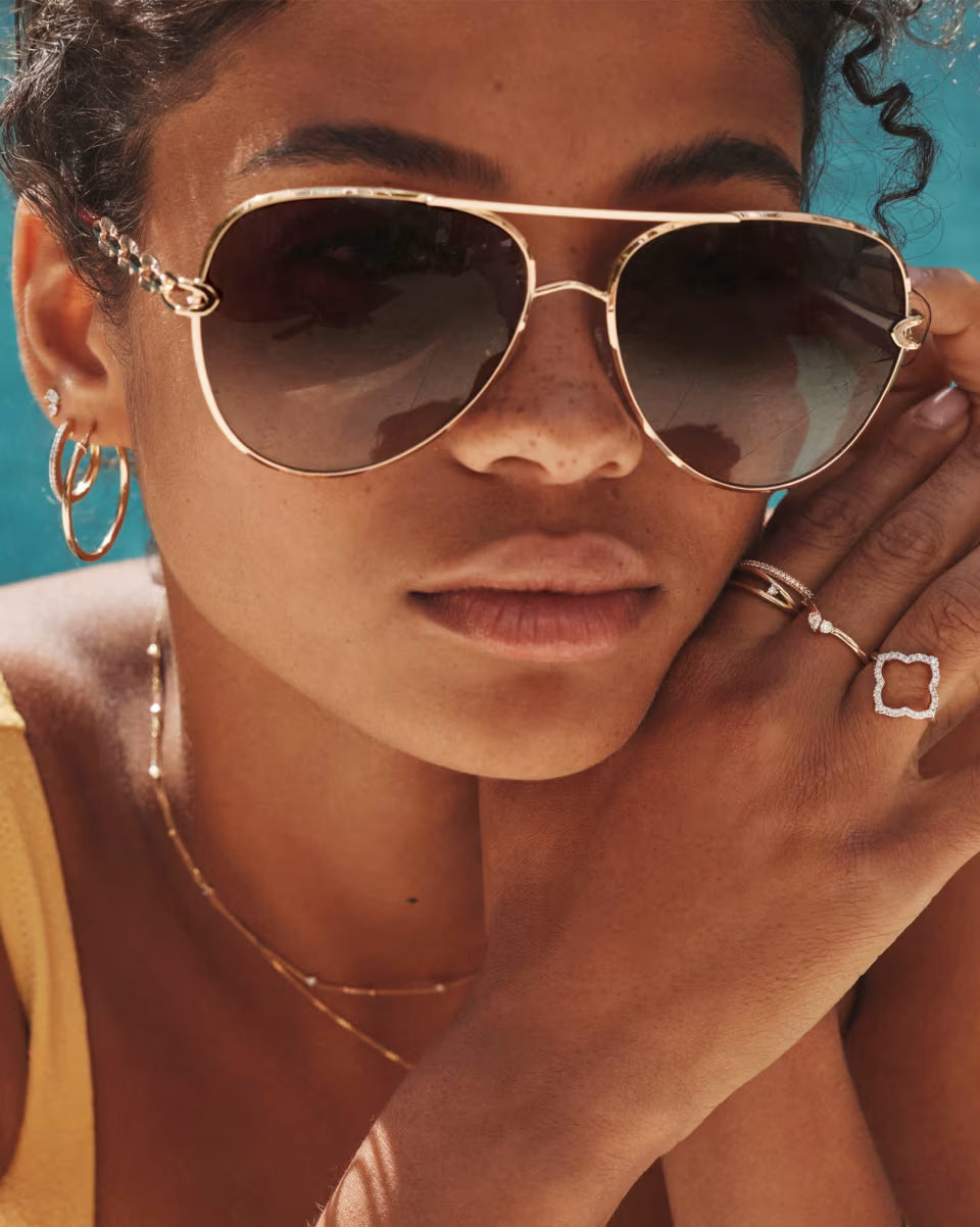 Remi 14k Yellow Gold Band Ring In White Diamonds