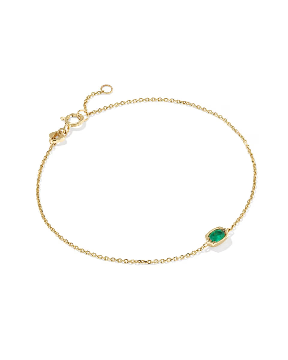 Marisa 14k Yellow Gold May Oval Solitaire Bracelet