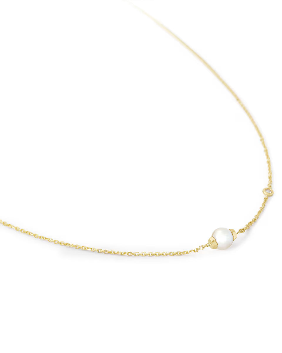 Cathleen 14k Yellow Gold Pendant Necklace Freshwater Cultured Pearl