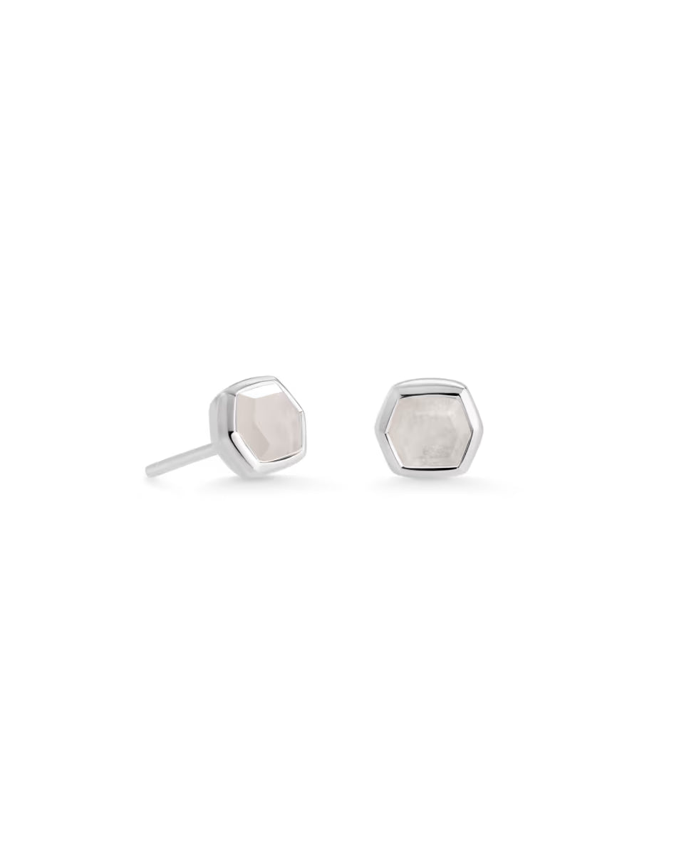Davie Sterling Silver July Stud Earrings