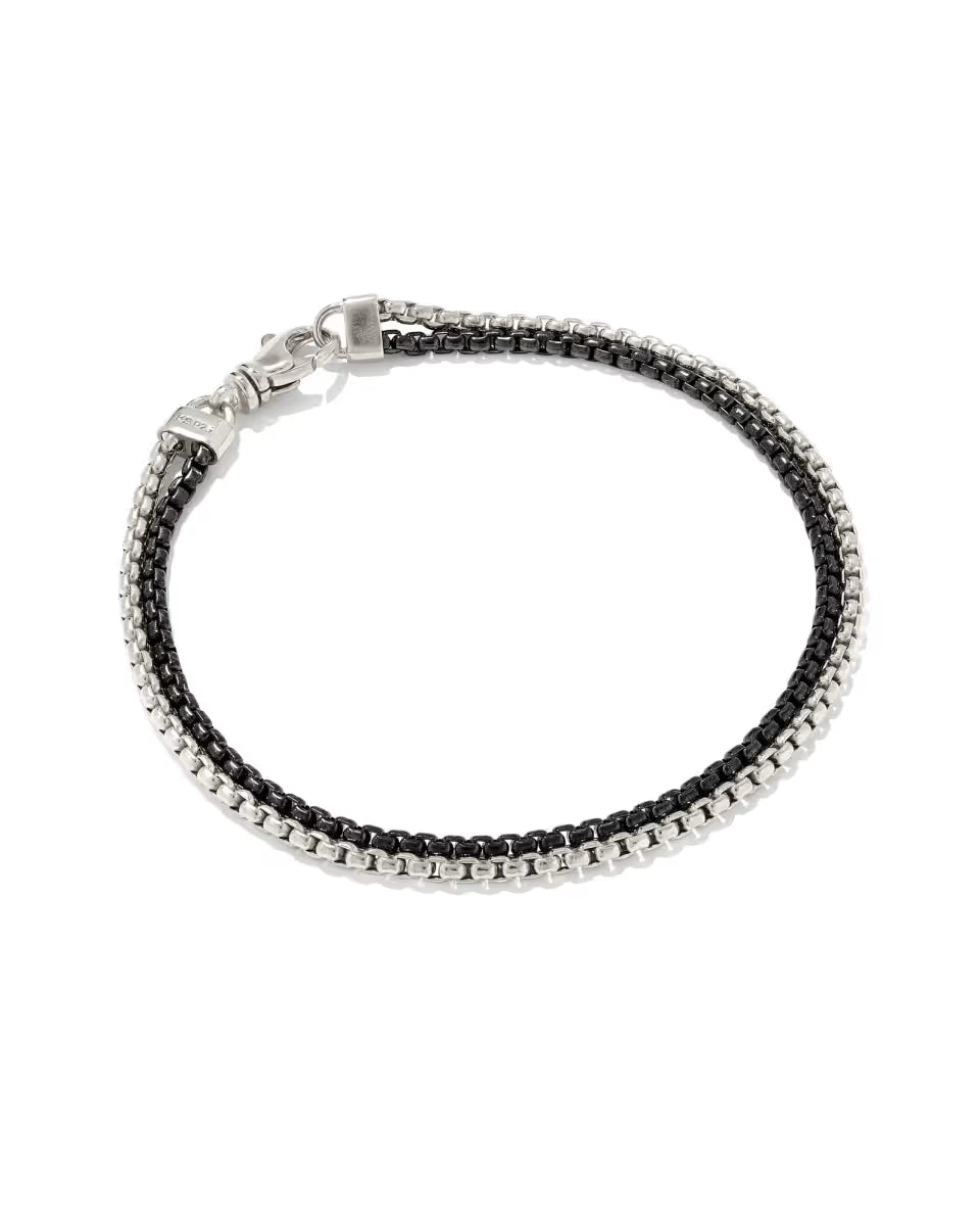 Wells Chain Bracelet in 18k Gold Vermeil and Black Hematite