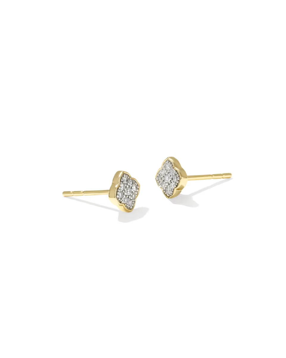 0.10 ct Pave Dira 14k White Gold Stud Earrings
