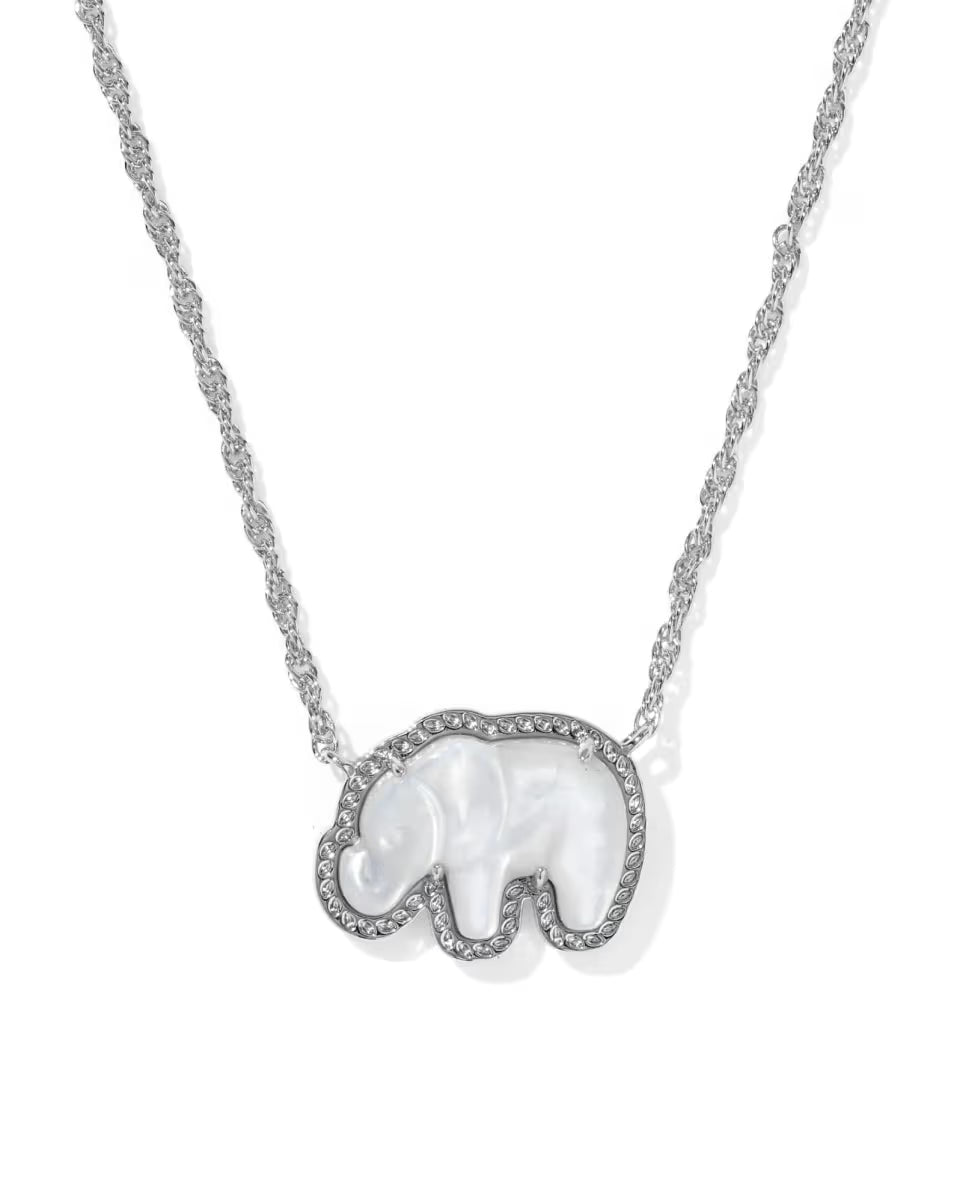 Elephant Gold Short Pendant Necklace