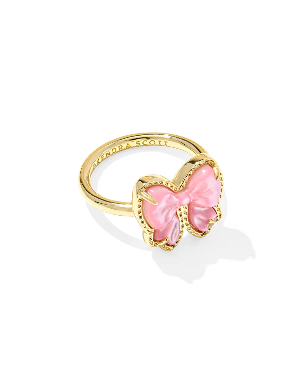 Haley Bow Gold Band Ring