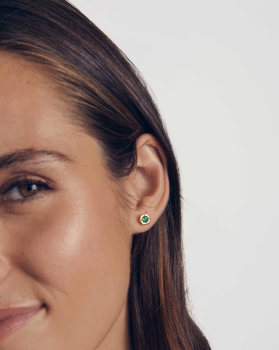 Davie Star 18k Gold Vermeil Stud Earrings