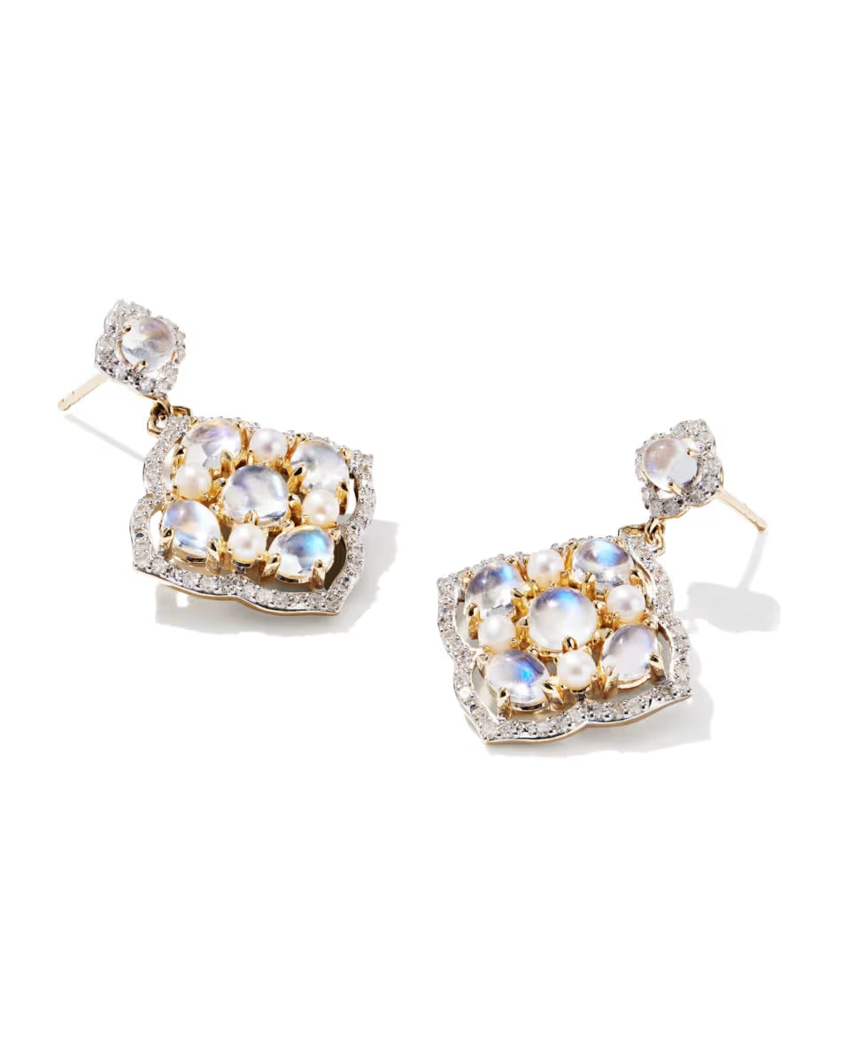 0.16 ct Heirloom Dira 14k Yellow Gold Statement Earrings