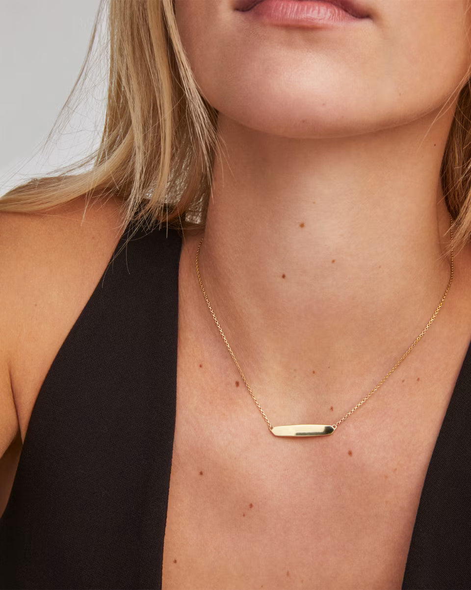 Mattie Bar Pendant Necklace in 18k Gold Vermeil