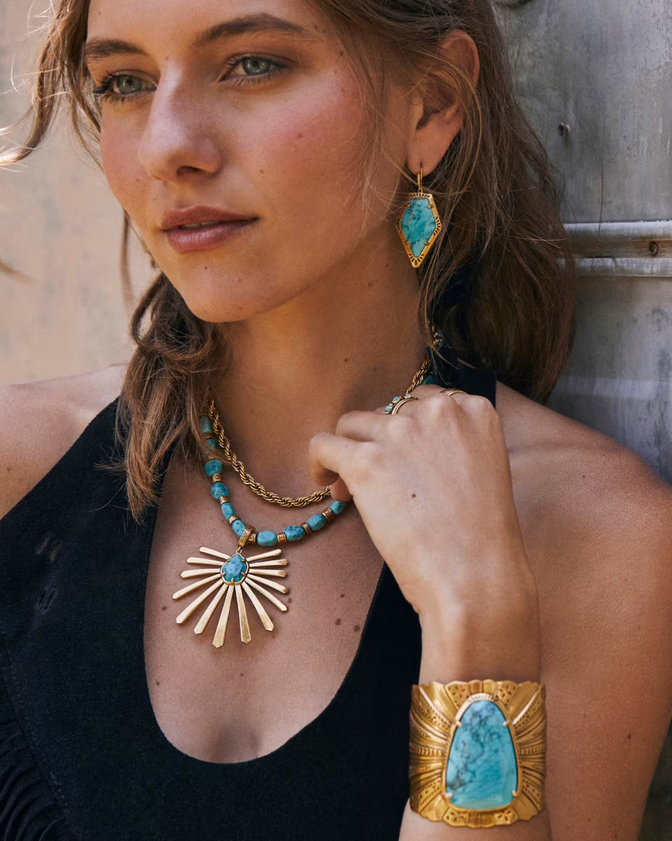 Noble Rope Link and Chain Necklace in Vintage Gold