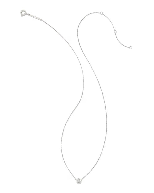 0.15 ct Audrey 14k White Gold Pendant Necklace in White Diamond