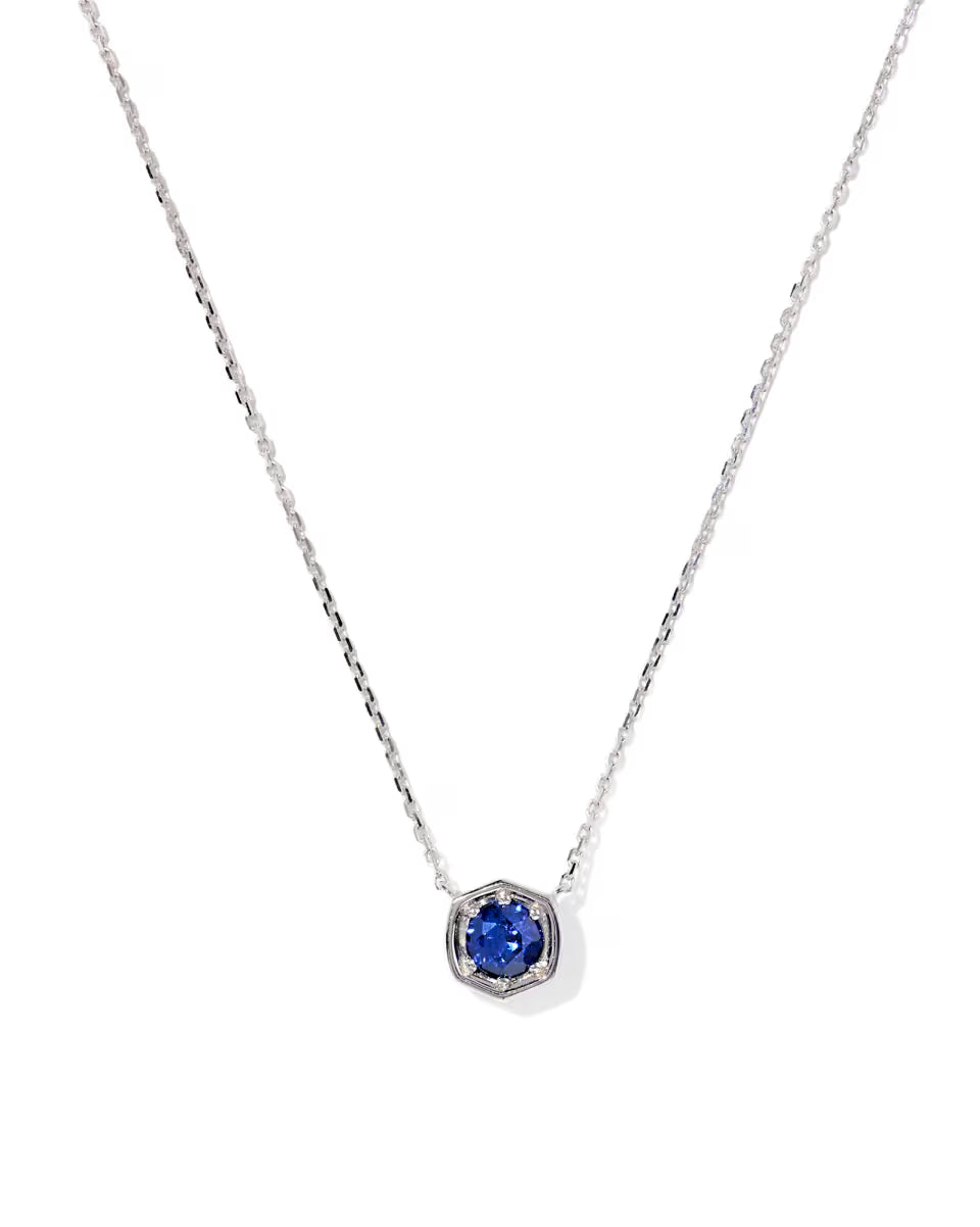 0.36 ct Lab Grown Gemstone Short 14k White Gold Pendant