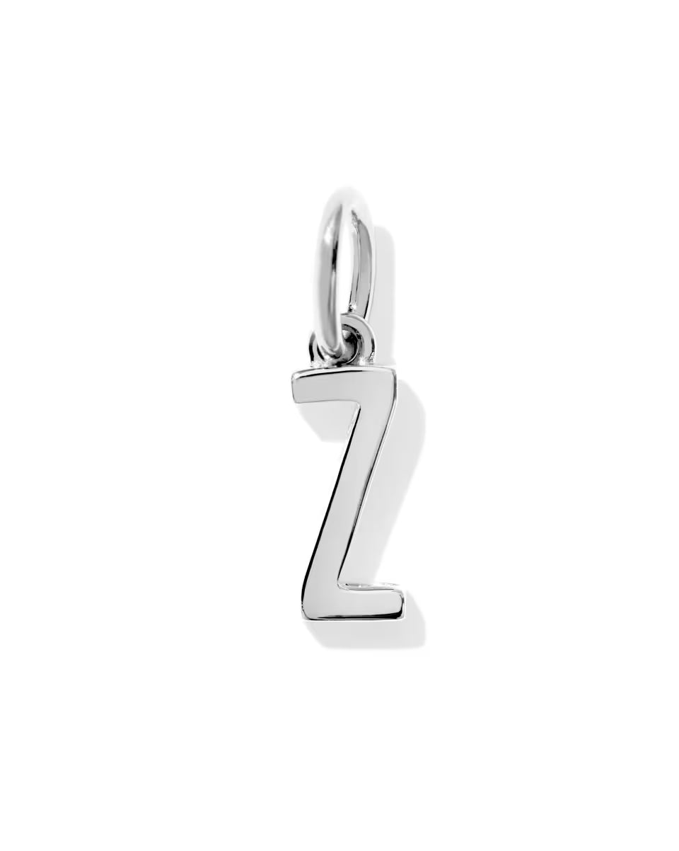 Metal Letter D Sterling Silver Charm