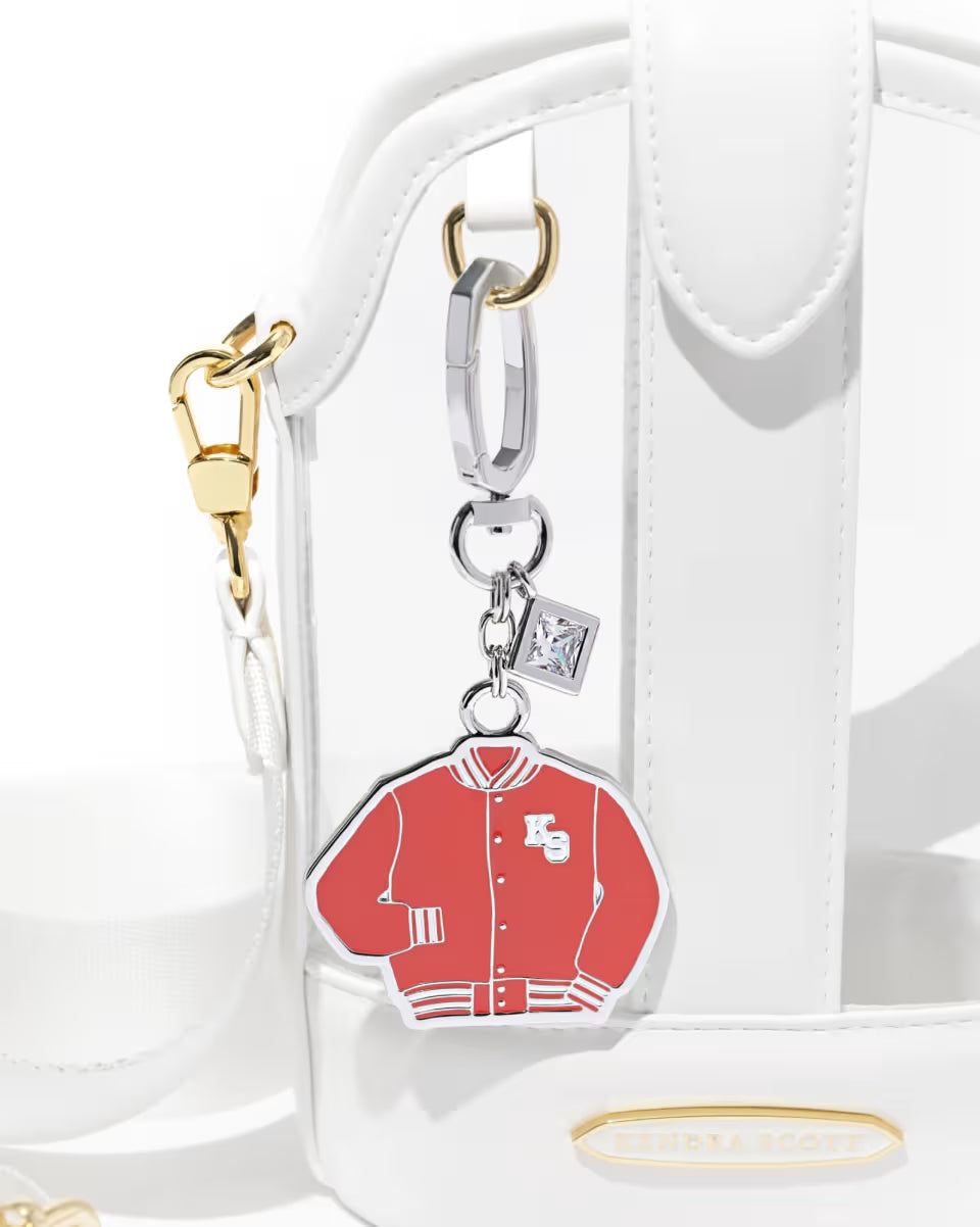 Varsity Jacket Enamel Gold Bag Charm