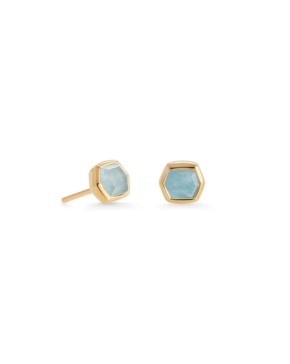 Davie 18k Gold Vermeil March Stud Earrings