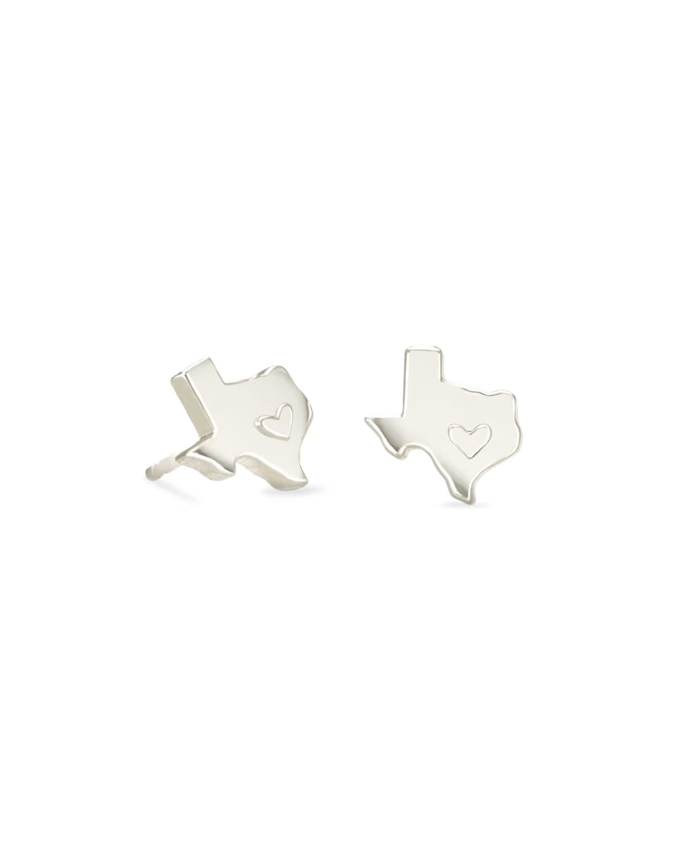 Texas Stud Earrings in Sterling Silver