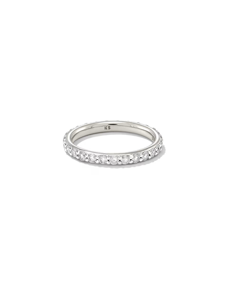 1 ct Marilyn 14k White Gold Full Eternity Band Ring in White Diamond
