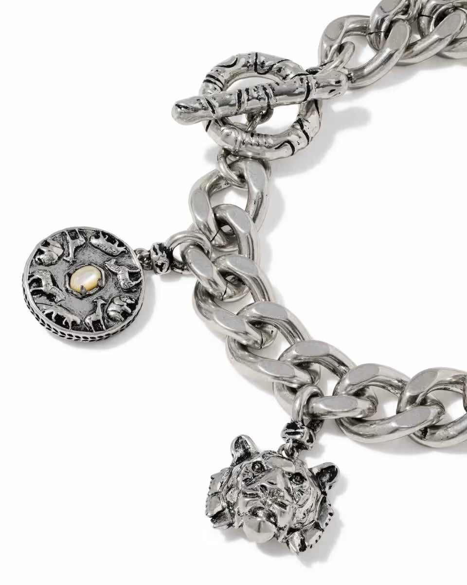 Raina Vintage Gold Charm Bracelet