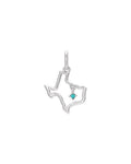 Texas 18k Gold Vermeil Charm in White Diamond