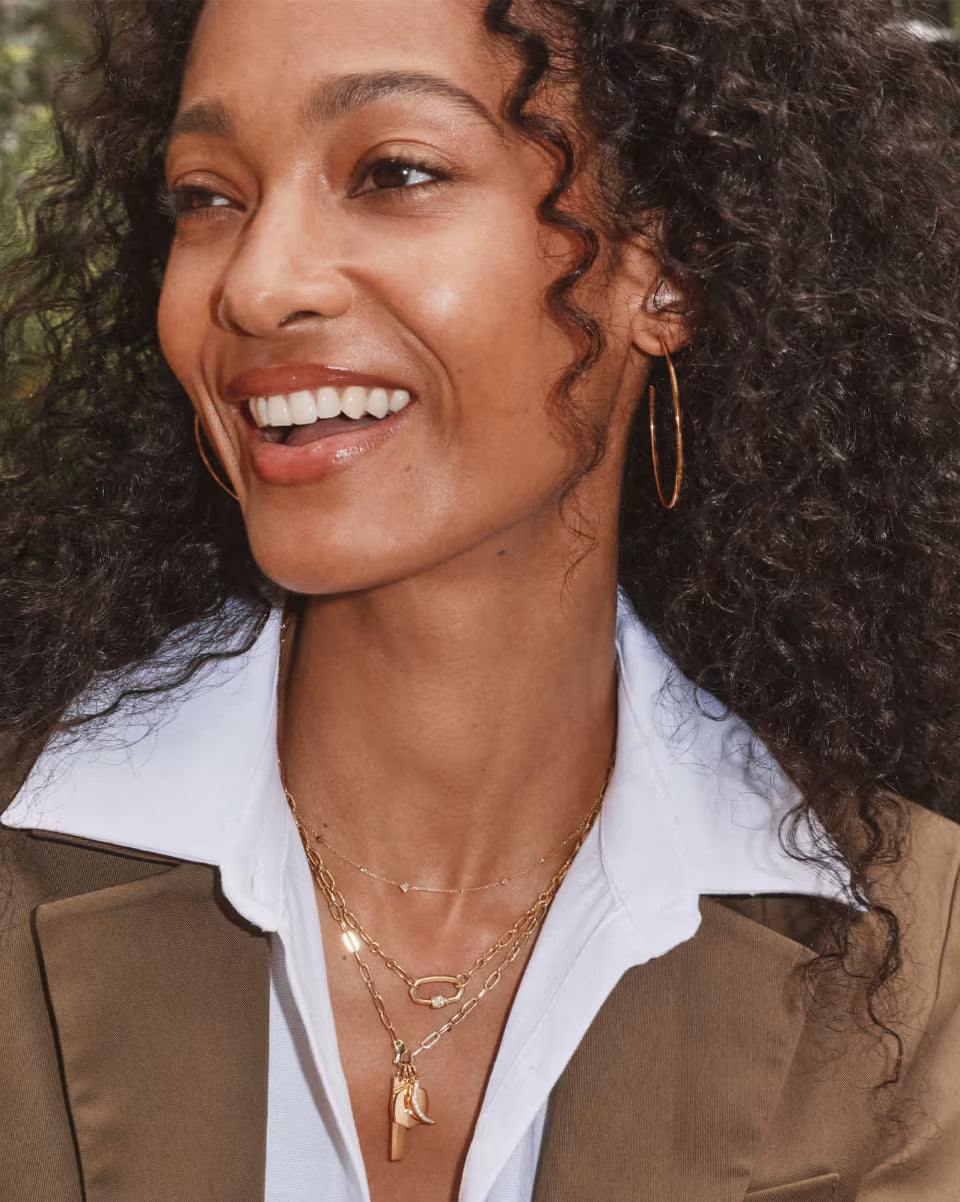 Small Paperclip Chain Necklace in 18k Gold Vermeil