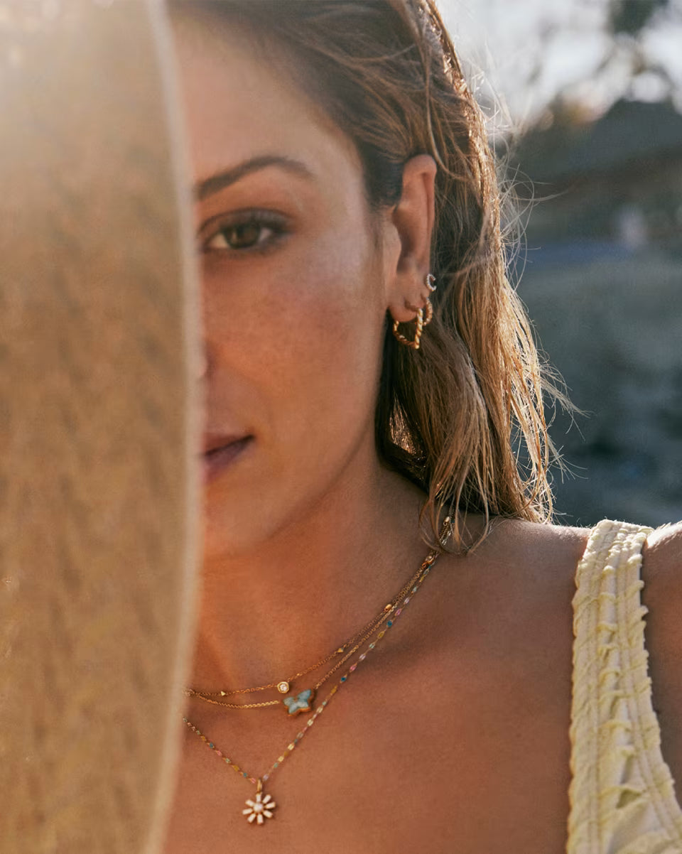 Multicolor Mirror 18k Gold Vermeil Chain Necklace