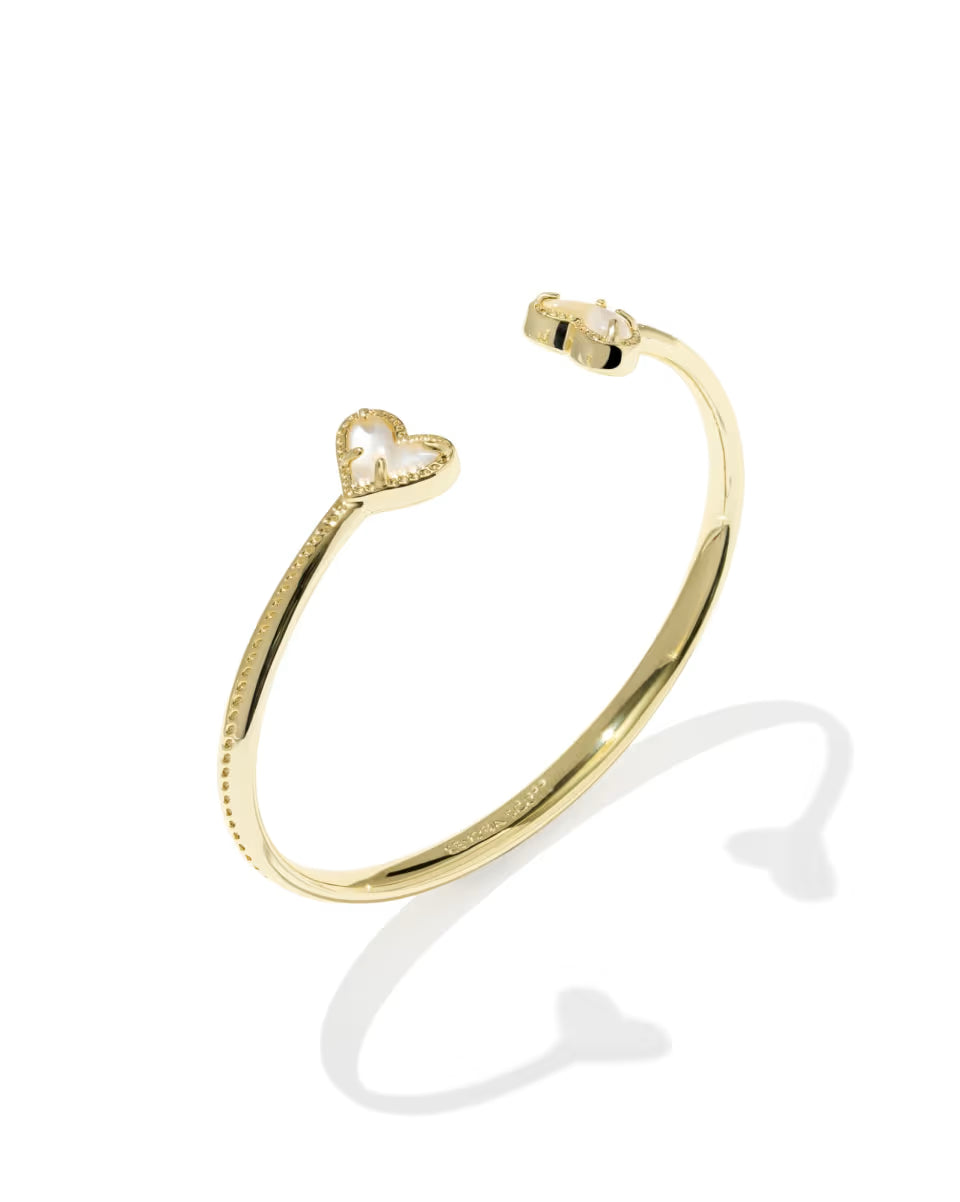 Framed Ari Heart Gold Cuff Bracelet