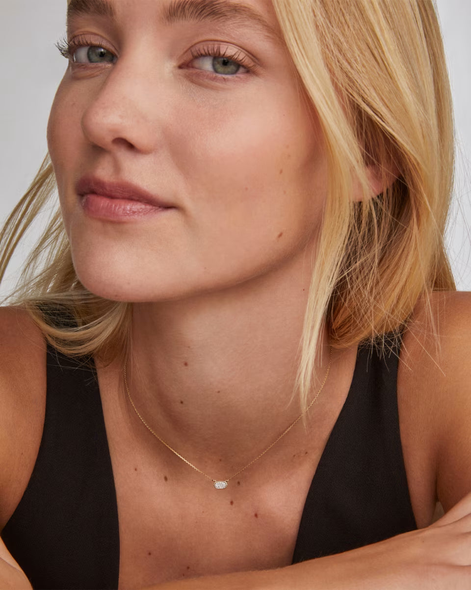 Marisa Pendant Necklace in White Diamond and 14k White Gold