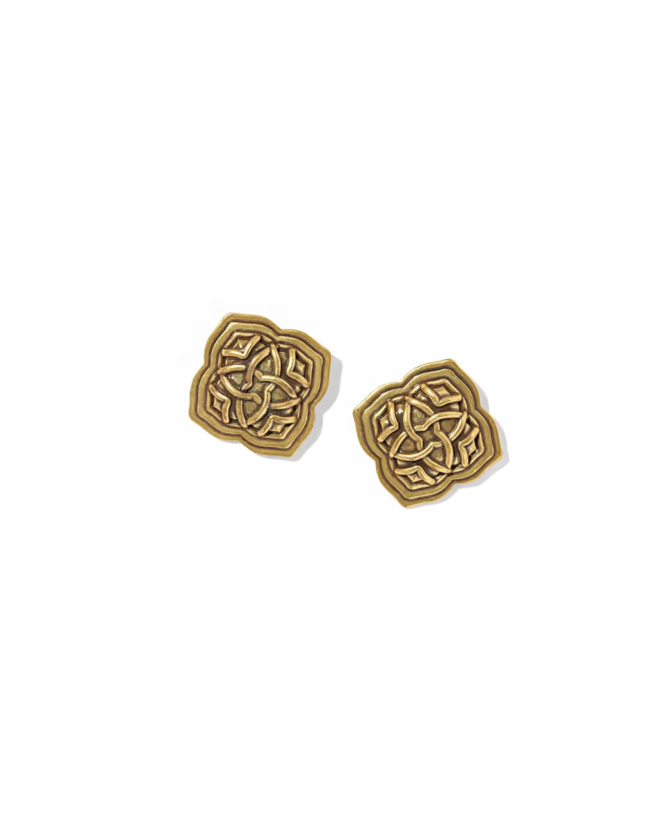 Lilly Vintage Gold Stud Earrings