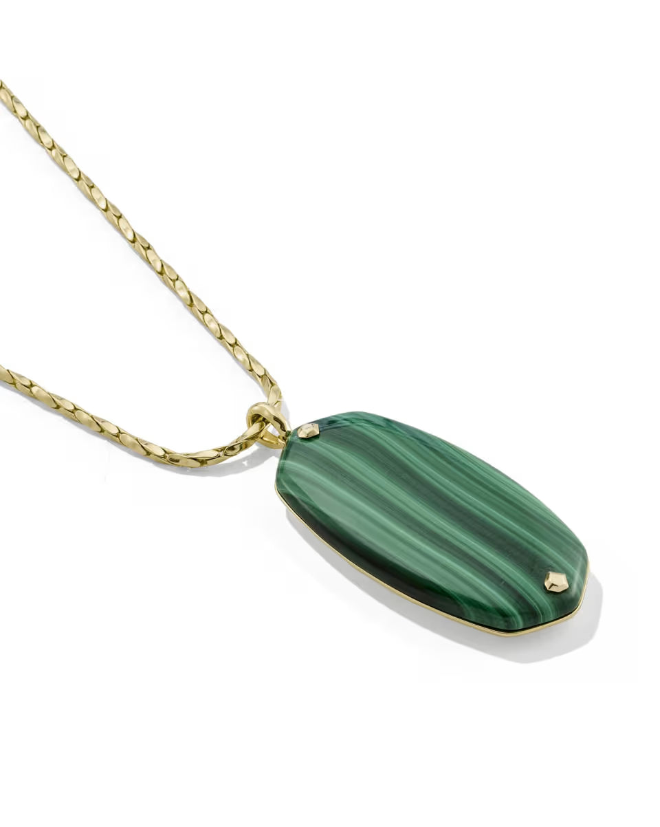 Danielle Riveted Gold Long Pendant Necklace