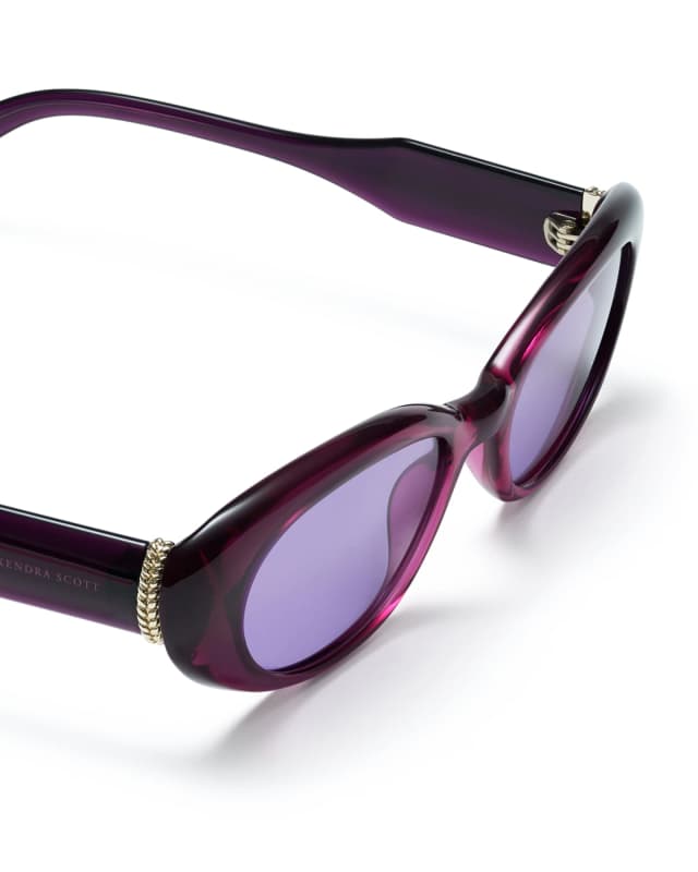 Oval Herringbone Sunglasses