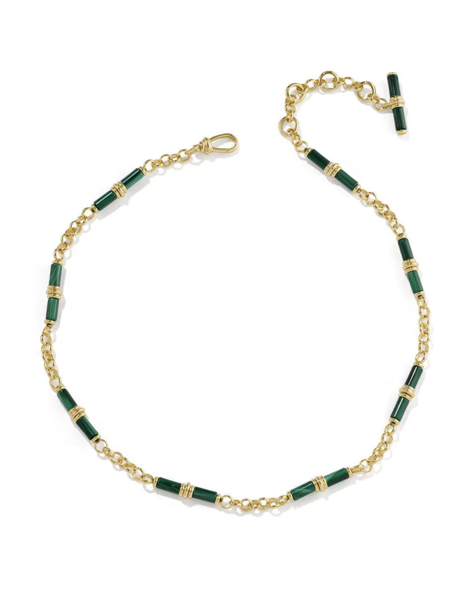 Bree Gold Beaded Link and Chain Necklace