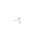 Letter T Single Stud Earring in Sterling Silver