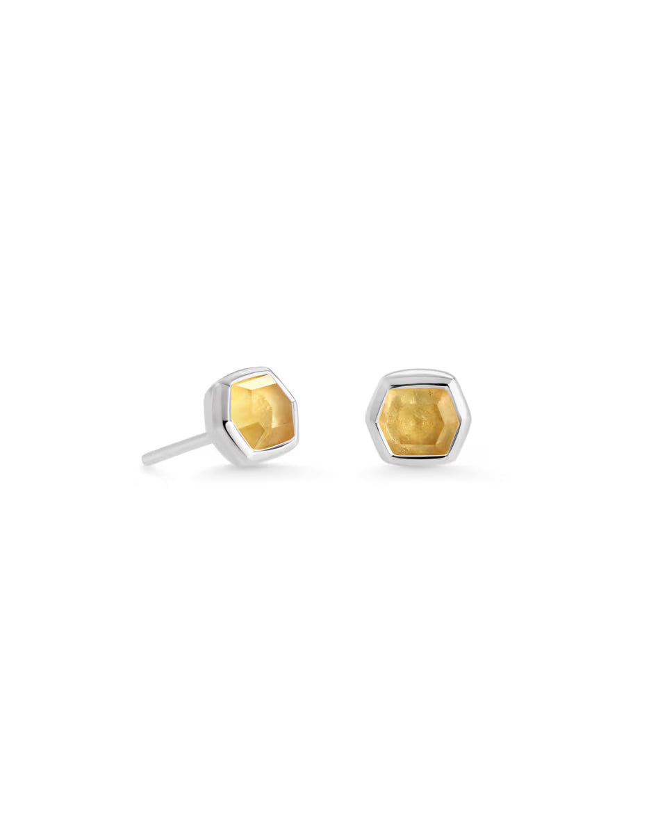 Davie Sterling Silver November Stud Earrings