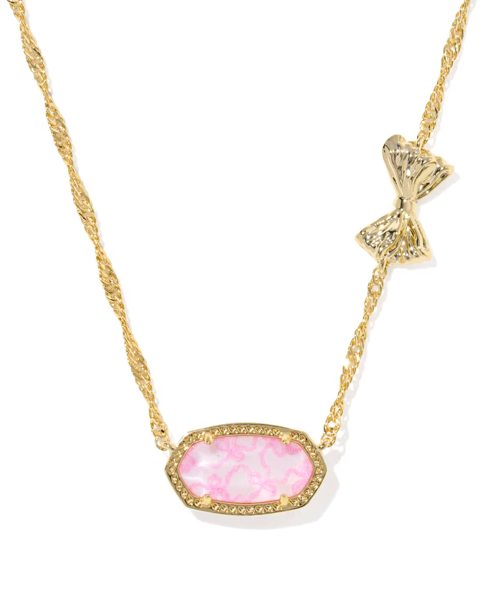 Kendra Scott x LoveShackFancy Bow Gold Elisa Necklace