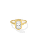 2 ct Lab Grown White Diamond Custom Elisa Statement Ring in 14k Yellow Gold