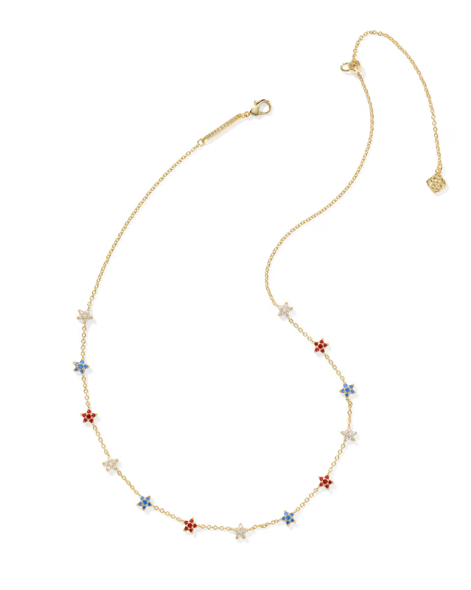Sierra Star Gold Crystal Strand Necklace