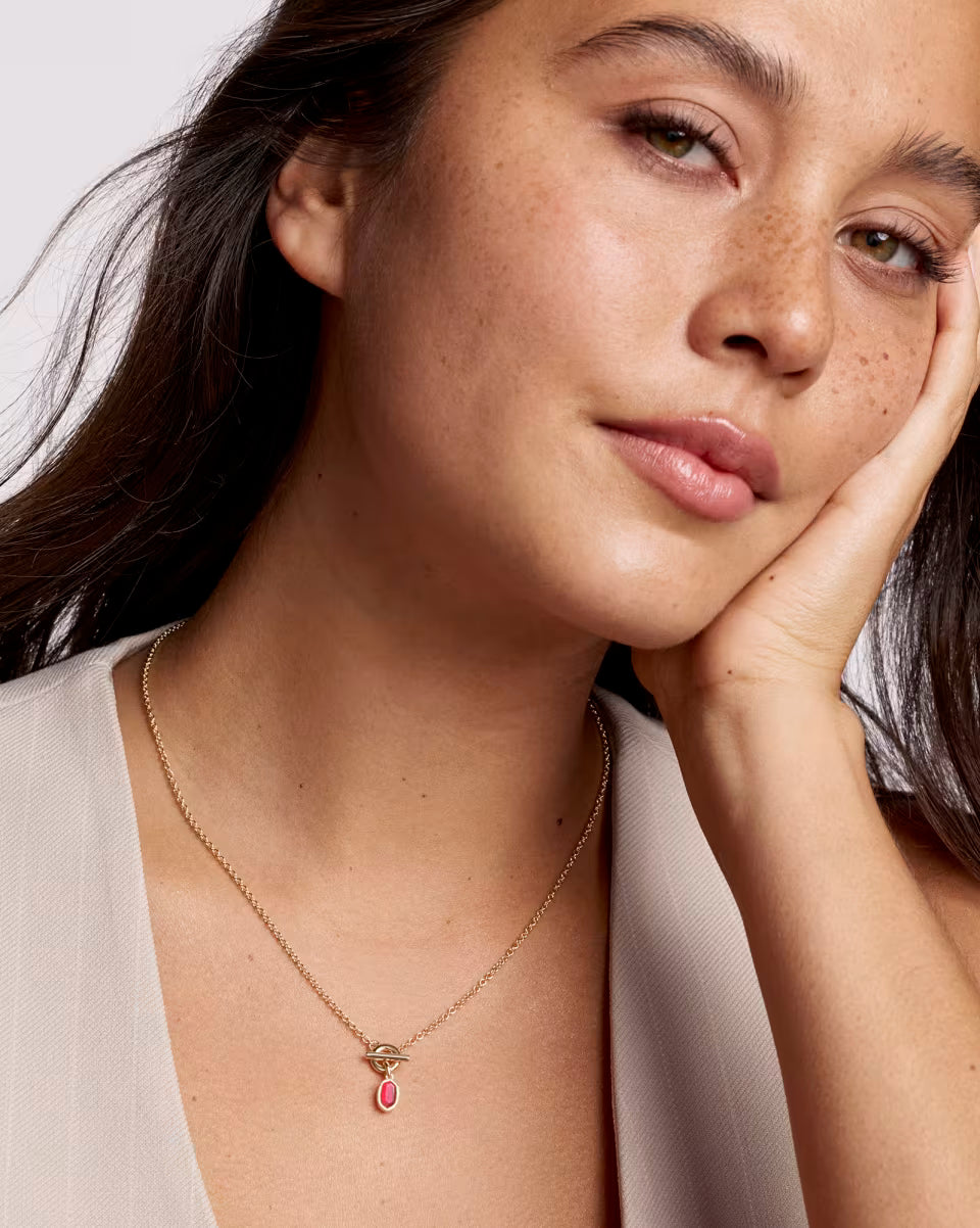 Mini Elisa Toggle Silver Short Pendant Necklace