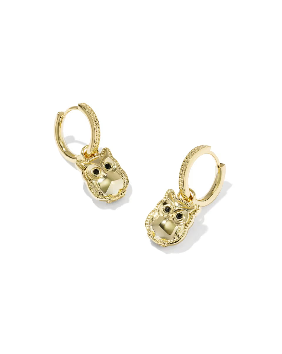 Owl Gold Convertible Huggie Earrings