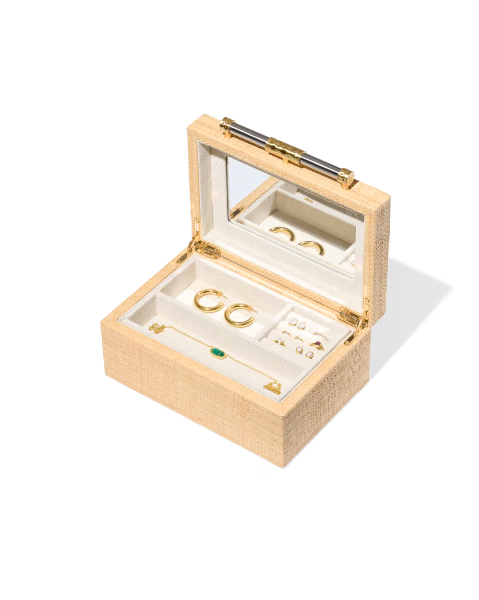 Small Raffia Jewelry Box