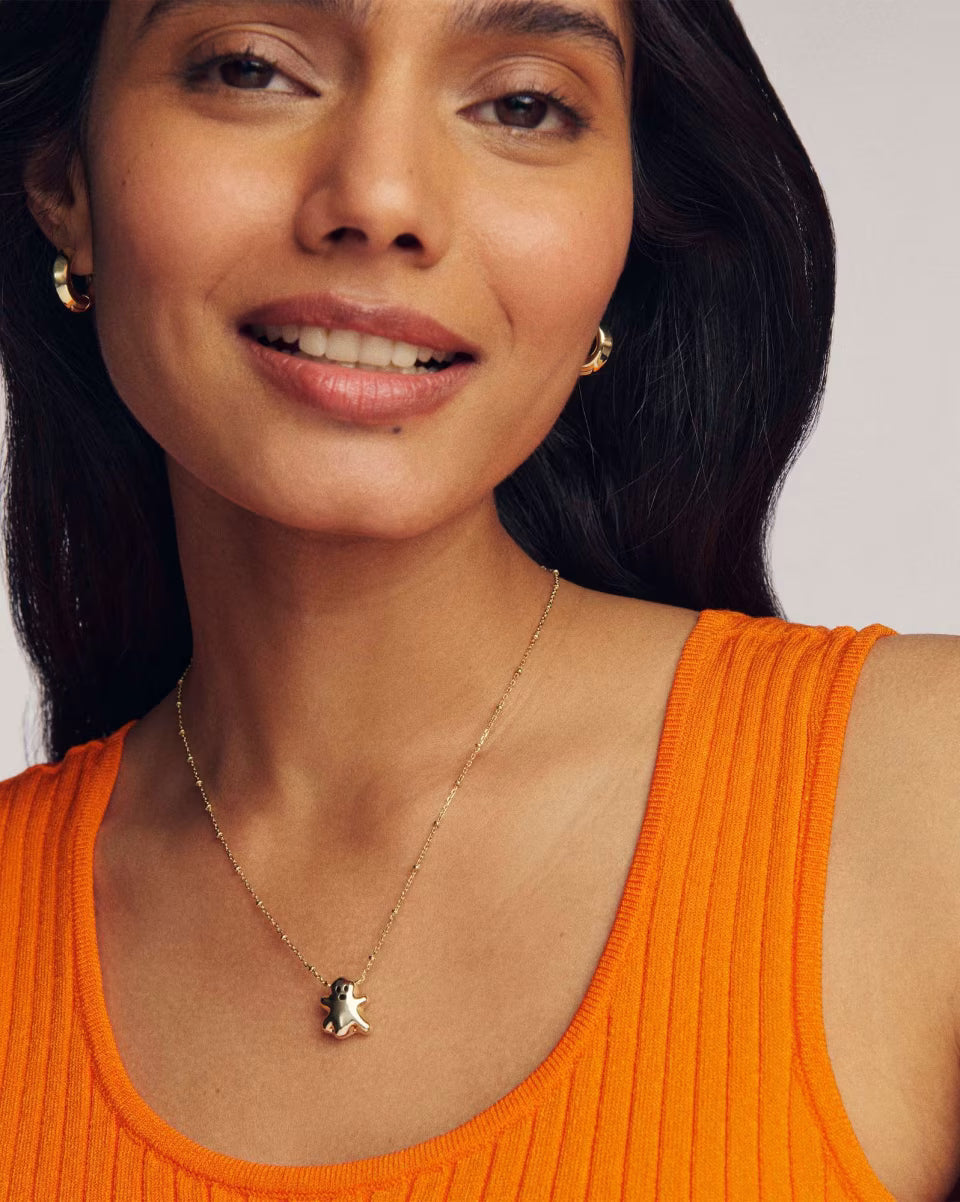 Ghost Gold Short Pendant Necklace
