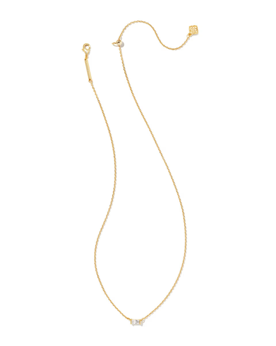 Juliette Silver Pendant Necklace in White CZ