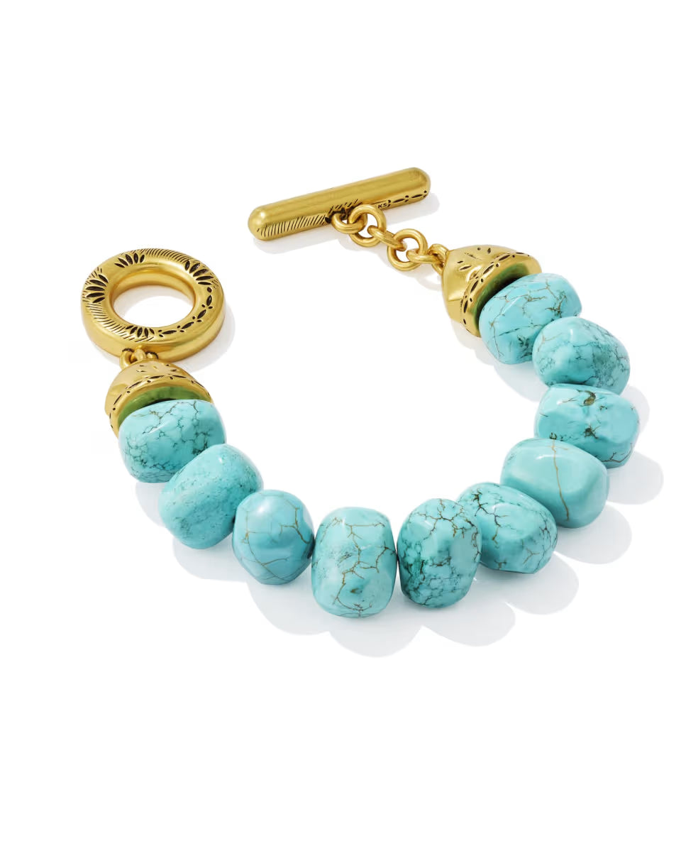 Townes Vintage Gold Statement Beaded Bracelet