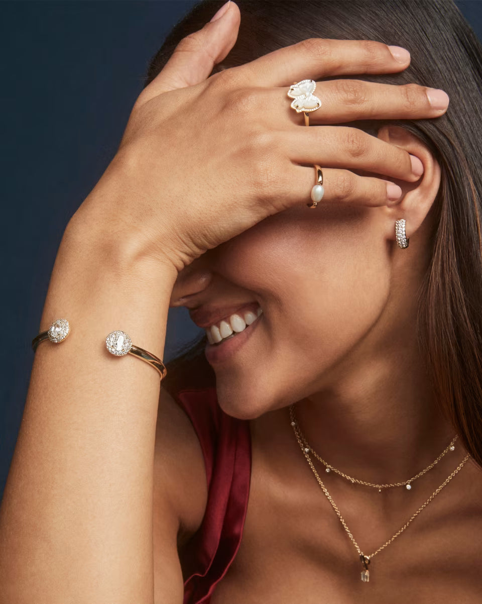 Haley Bow Gold Band Ring